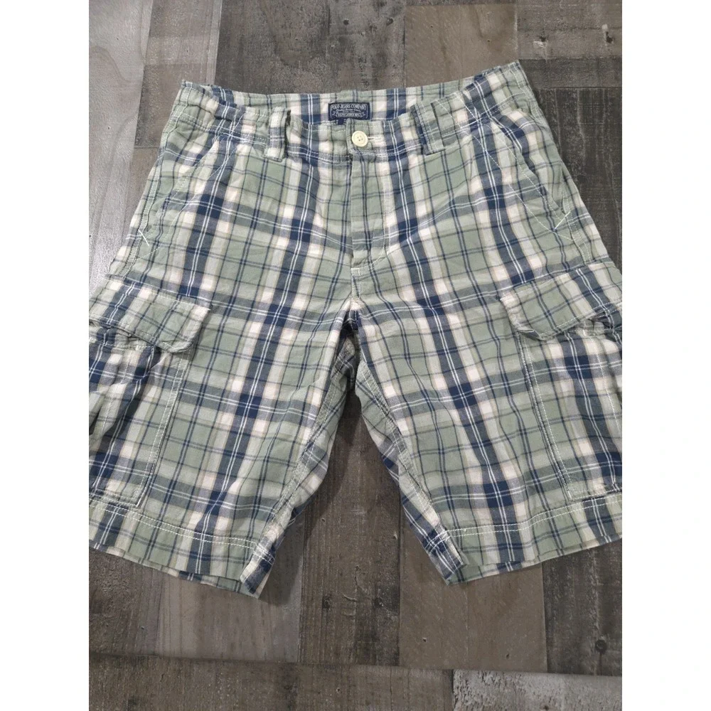 Y2K Polo Jeans Co by Ralph Lauren Madras Style Plaid Streetware cargo shorts